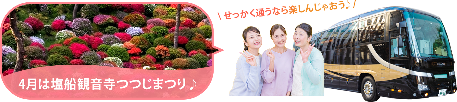バスツアー毎月開催中